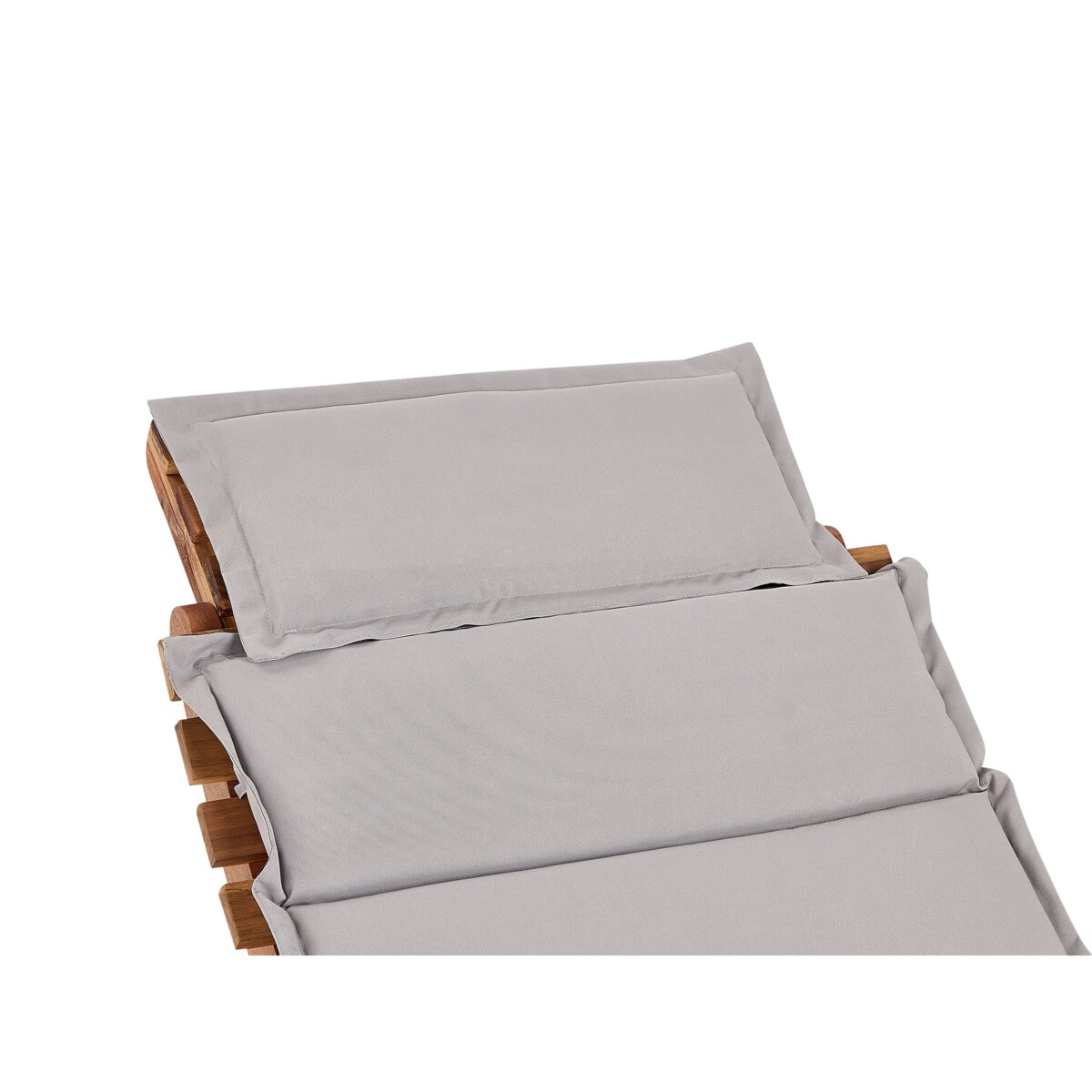 Leżak ogrodowy z poduszką LUINO Drewno akacjowe Szary