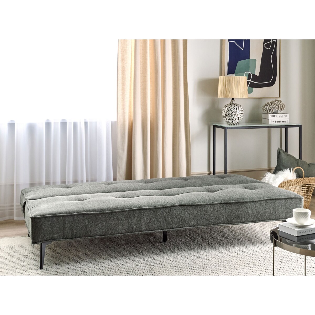 Sofa rozkładana ciemnoszara ESSVIK