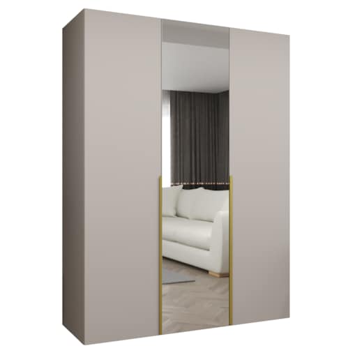 Szafa uchylna otwierana ALICANTE 2 150 wys. 202 cm Kaszmir + u. Złoty