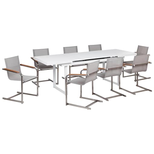 Zestaw ogrodowy dla 8 osób VALCANETTO/COSOLETO Metal Beżowy