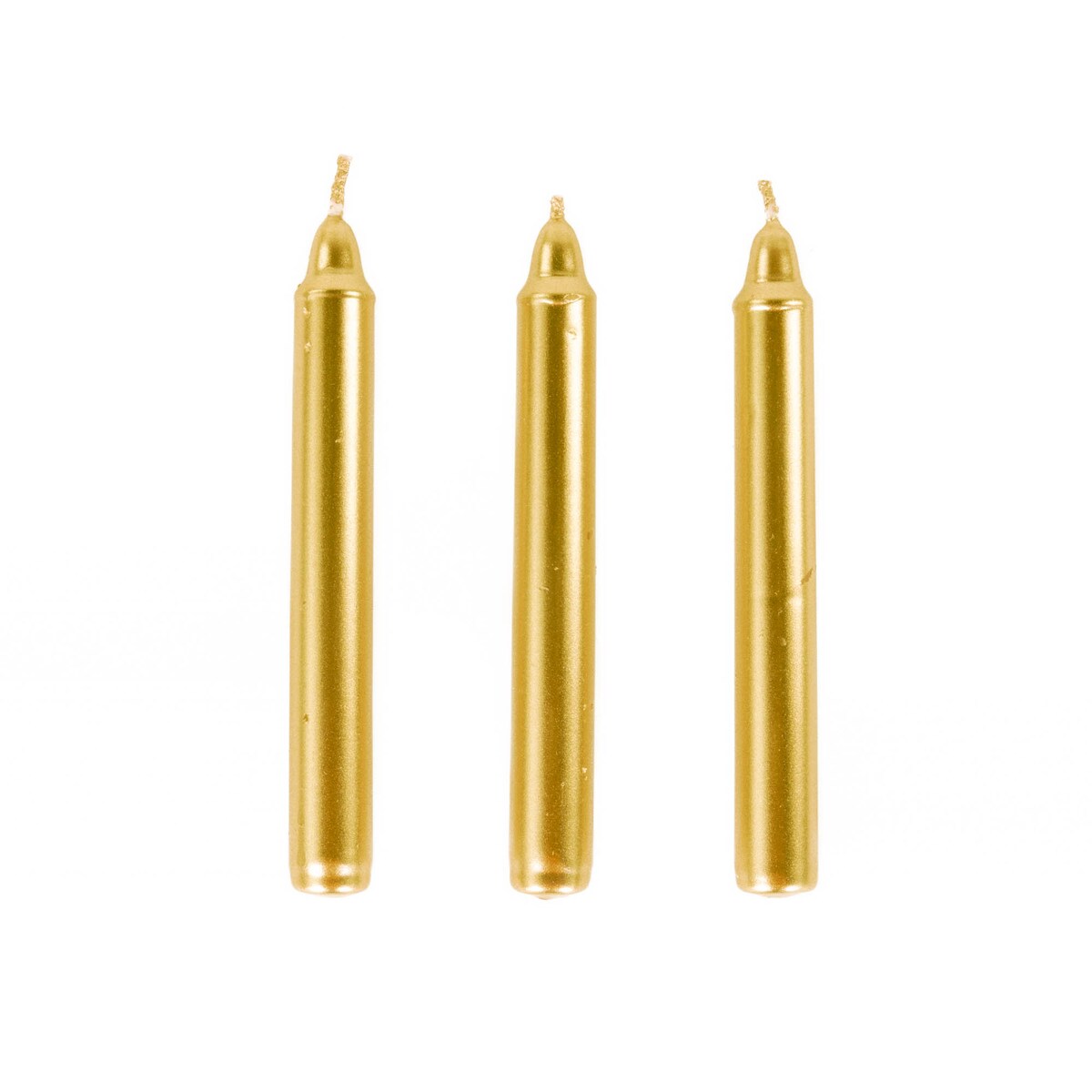 Metaliczne świece stołowe z parafiny, 10 cm