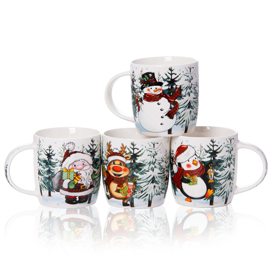 Kubek Świąteczny Ceramiczny Na Prezent 370 Ml Boże Narodzenie Bałwan