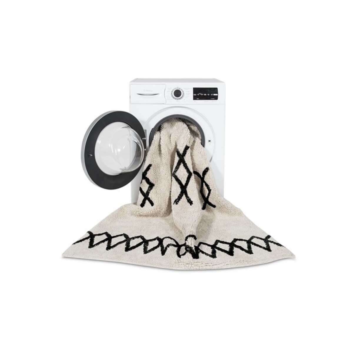 Dywan Bawełniany Atlas Natural Black 120x160 cm Lorena Canals