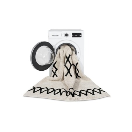 Dywan Bawełniany Atlas Natural Black 120x160 cm Lorena Canals