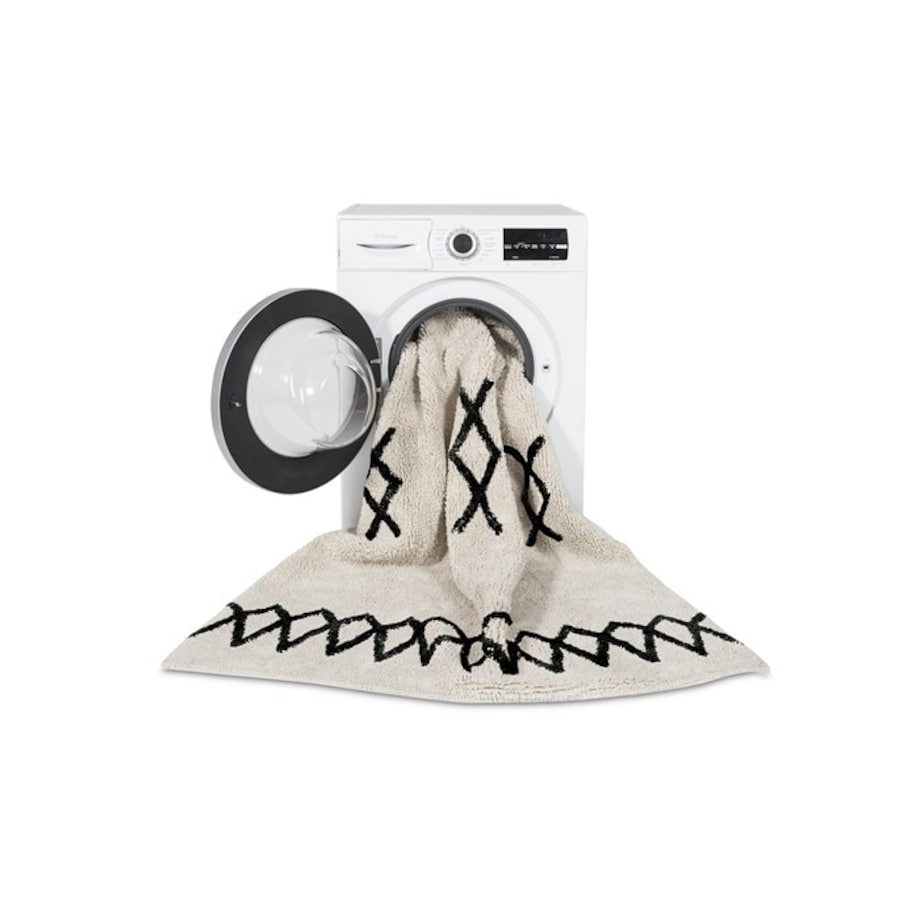 Dywan Bawełniany Atlas Natural Black 120x160 cm Lorena Canals