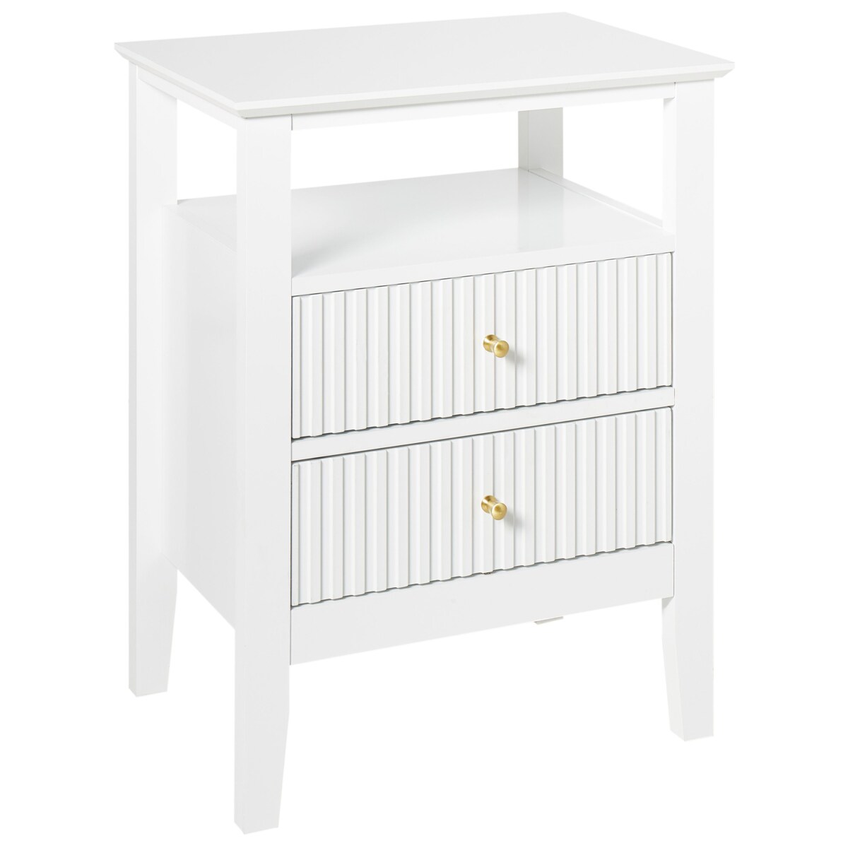 Szafka nocna 2 szuflady Biały ASSISI