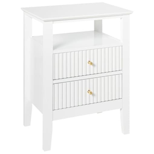 Szafka nocna 2 szuflady Biały ASSISI