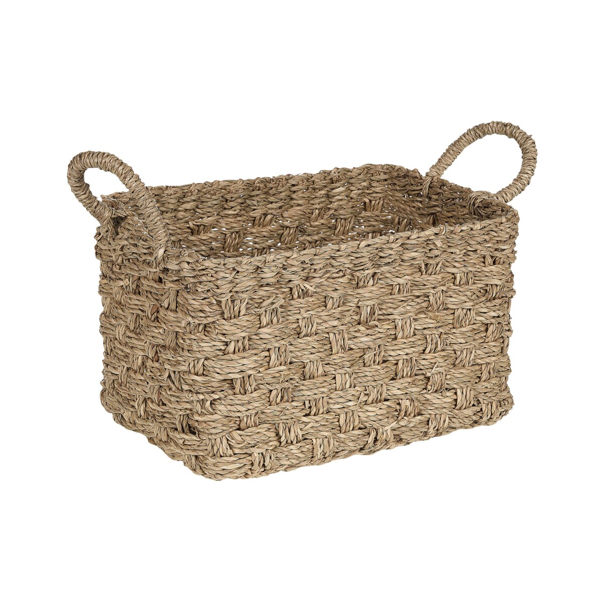 Zestaw 3 koszy z trawy morskiej jasny HOIAN