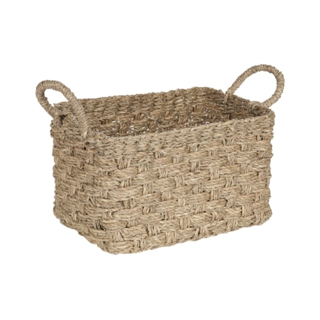 Zestaw 3 koszy z trawy morskiej jasny HOIAN