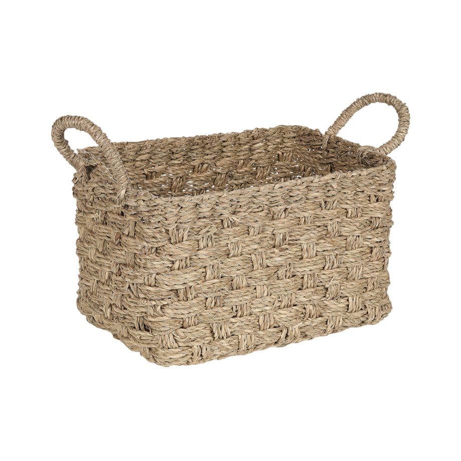 Zestaw 3 koszy z trawy morskiej jasny HOIAN