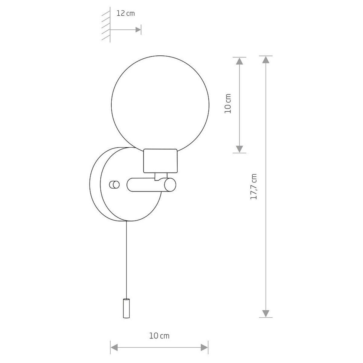 Lampa ścienna 8052 SIMI Czarny Nowodvorski