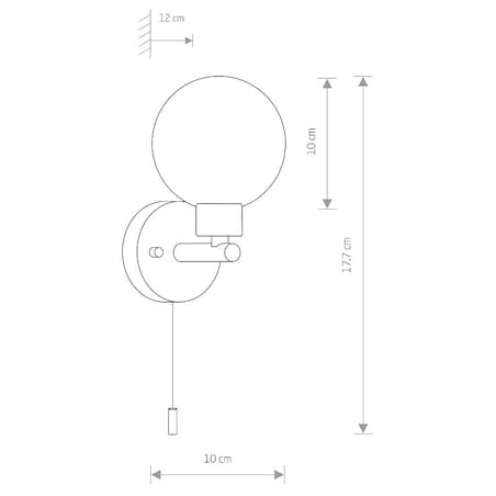 Lampa ścienna 8052 SIMI Czarny Nowodvorski