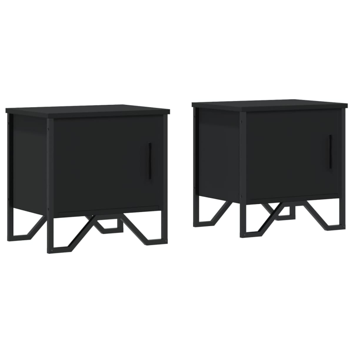 vidaXL Szafki nocne 2 szt. czarne 40x30x40 cm, materiał drewnopochodny