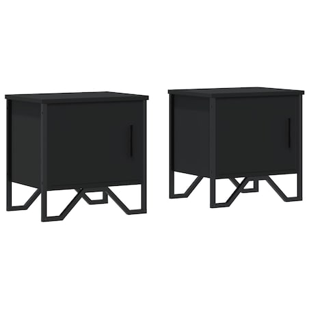 vidaXL Szafki nocne 2 szt. czarne 40x30x40 cm, materiał drewnopochodny