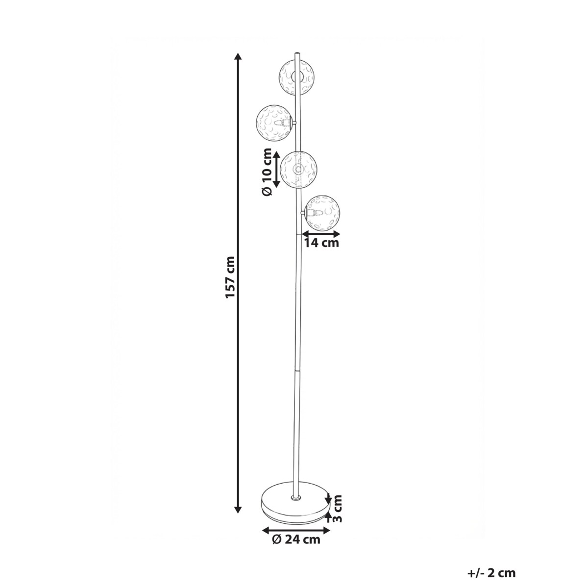 Lampa podłogowa ANADYR Szkło Beżowy