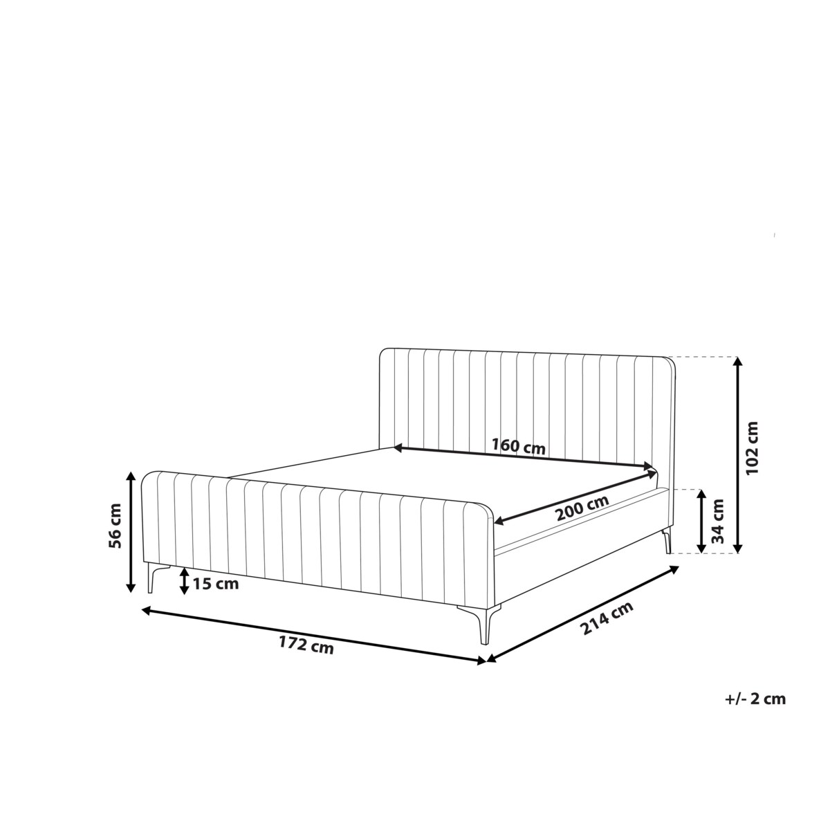 Łóżko welurowe 160 x 200 cm różowe LUNAN