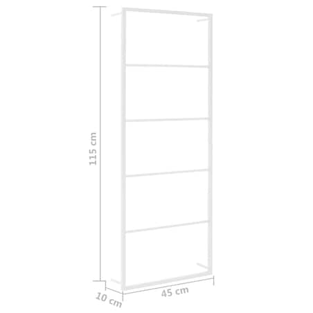 vidaXL Wieszak na ręczniki biały 45x10x115 cm stalowy