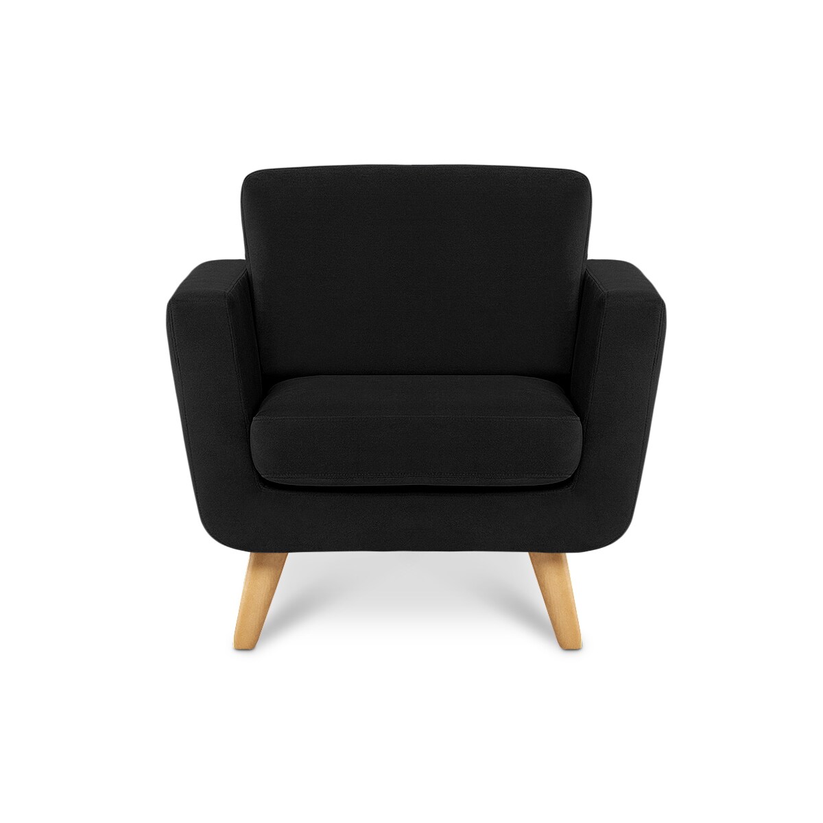 KONSIMO TAGIO Czarny fotel skandynawski