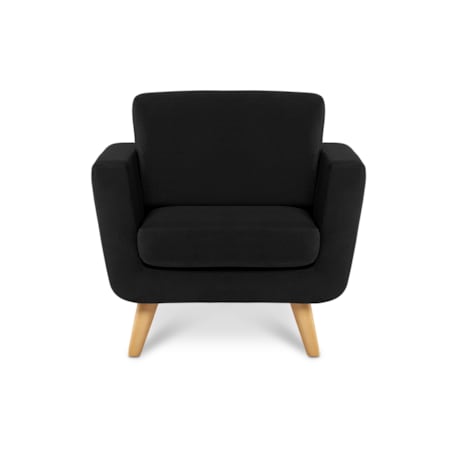 KONSIMO TAGIO Czarny fotel skandynawski