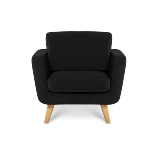 KONSIMO TAGIO Czarny fotel skandynawski