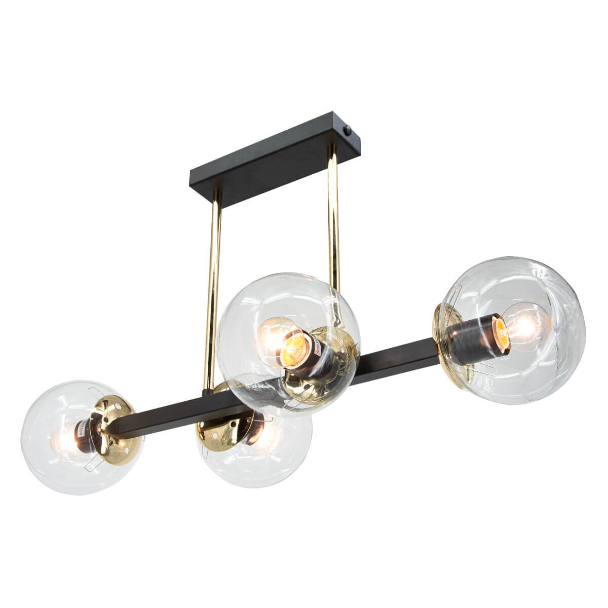 Nowoczesna lampa sufitowa Sintra 3030/4 BL TR szklana balls czarna złota