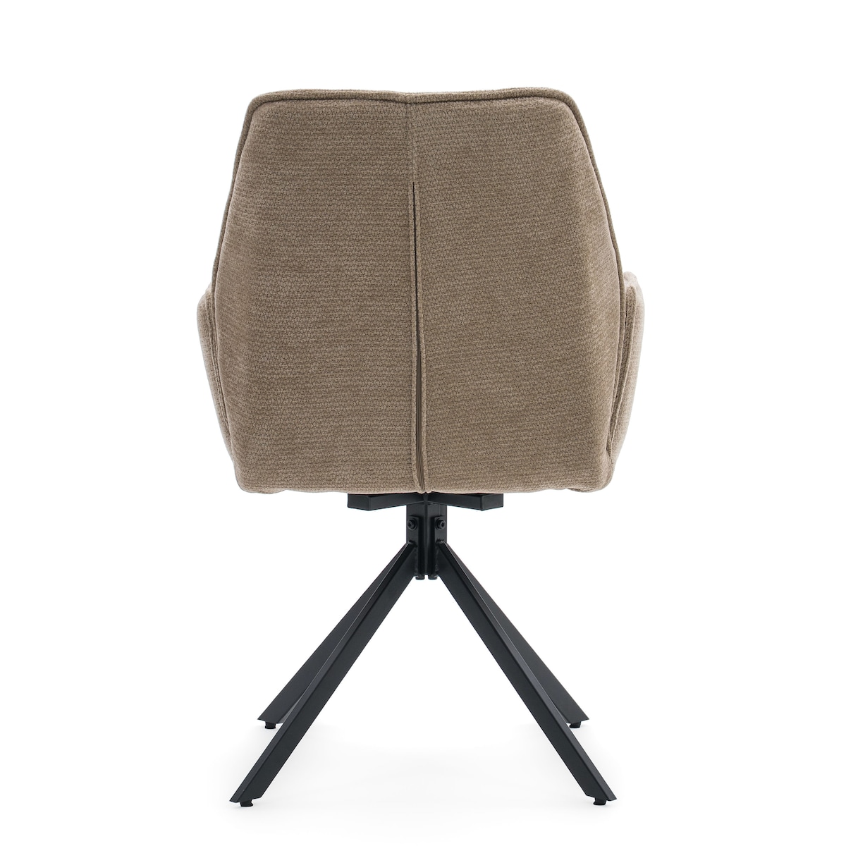 Krzesło tapicerowane obrotowe szenilowe do salonu MERANO beżowe