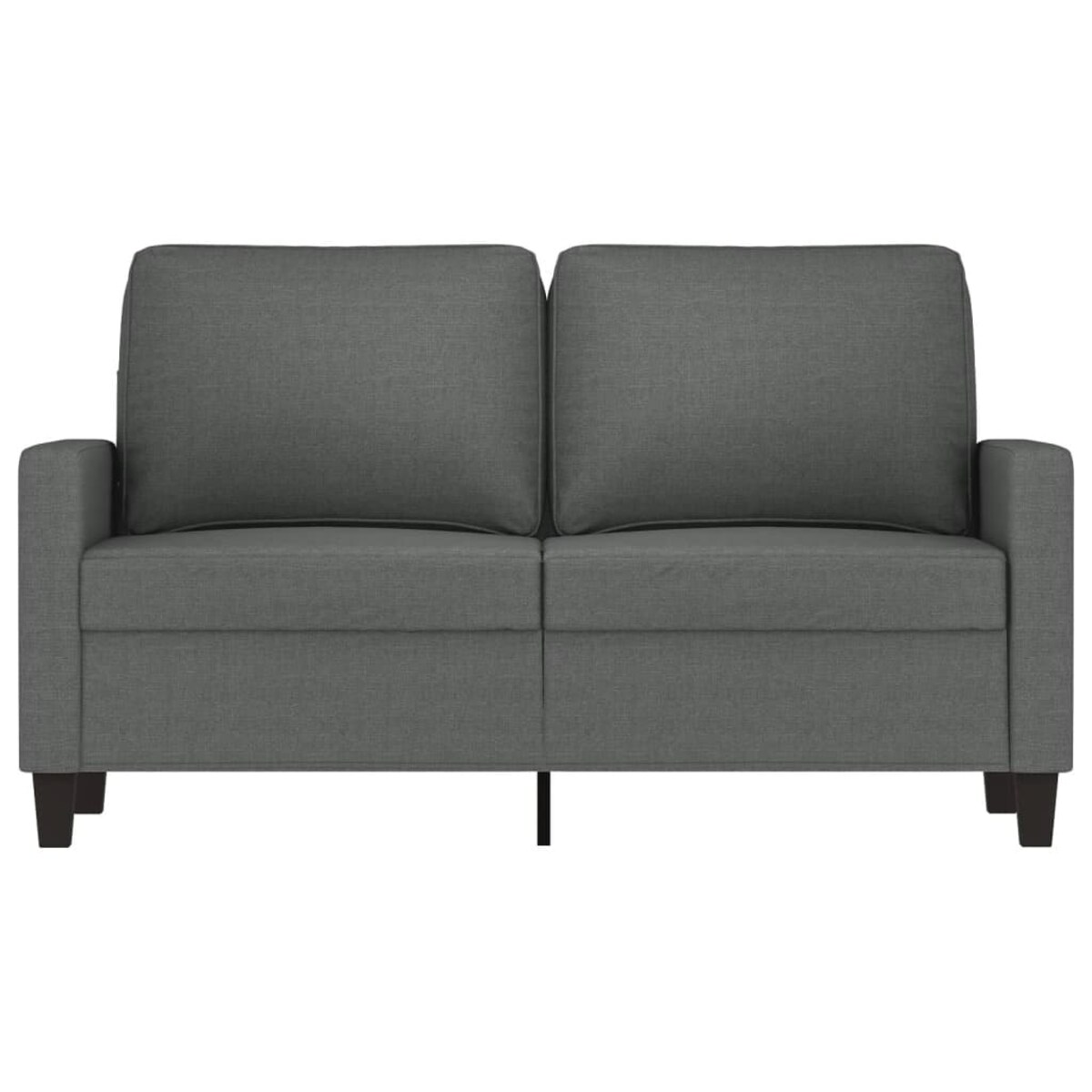 vidaXL Sofa 2-osobowa, ciemnoszara, 120 cm, tapicerowana tkaniną