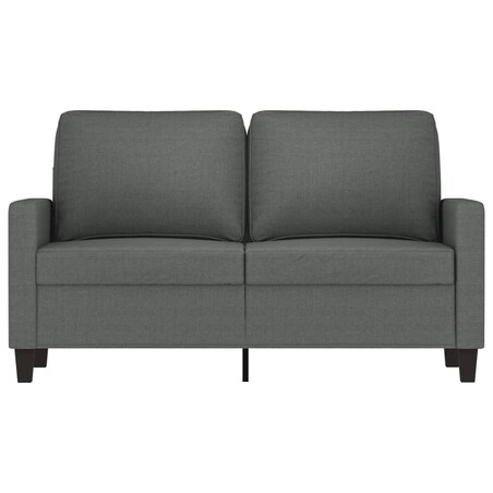 vidaXL Sofa 2-osobowa, ciemnoszara, 120 cm, tapicerowana tkaniną