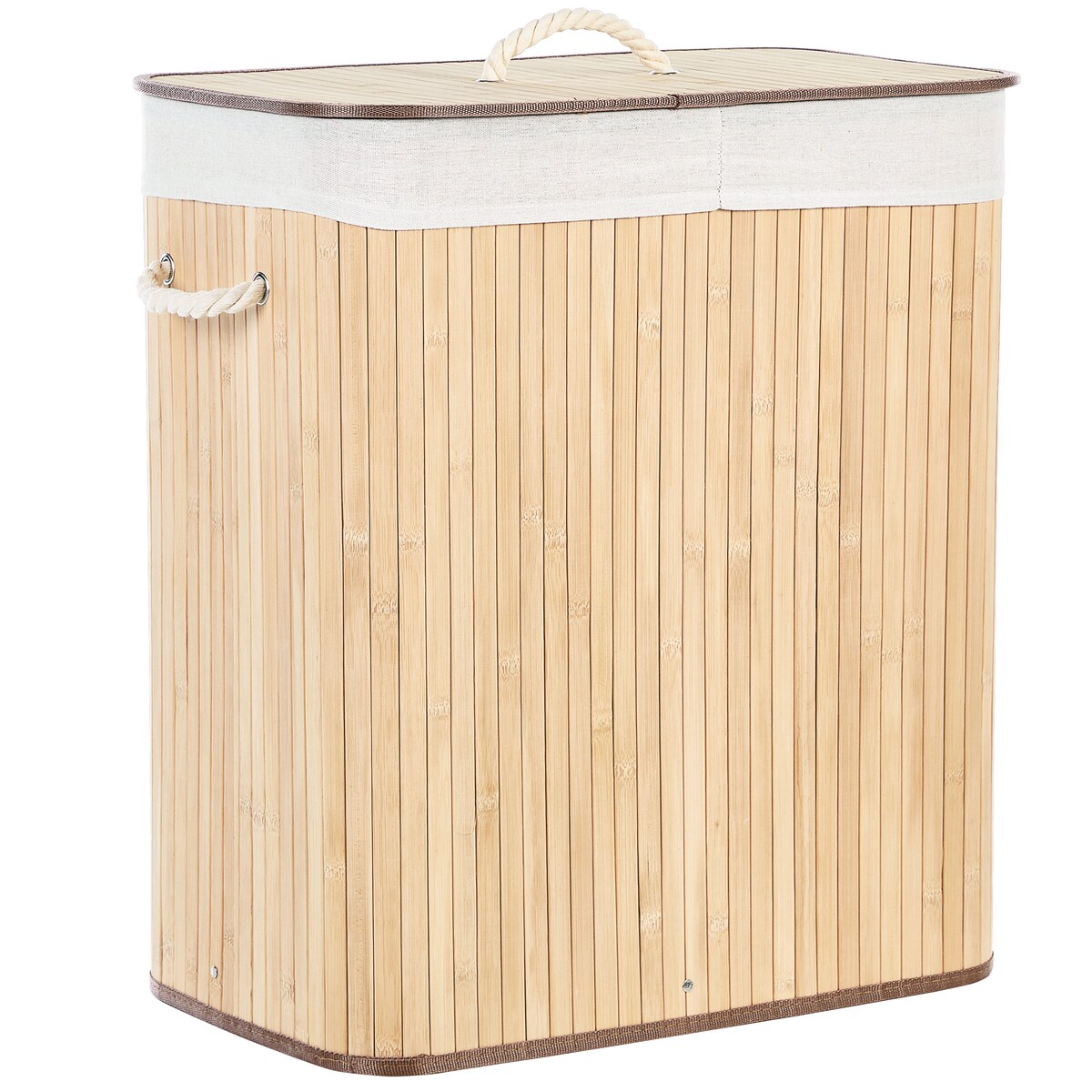Kosz na pranie KANDY Bambus Jasnobrązowy 100 L