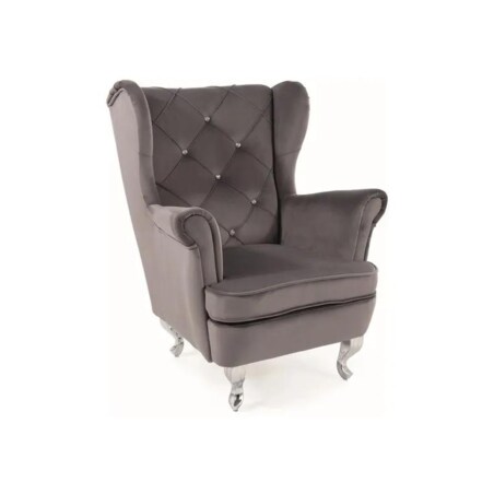 Fotel uszak dla dzieci LILI VELVET szary