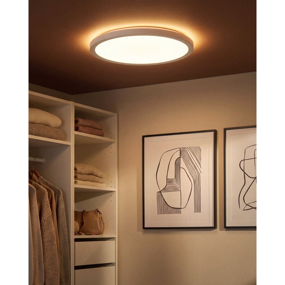 Lampa sufitowa LED VELORA Z pilotem Ze ściemniaczem Biały