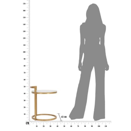 Stolik kawowy z blatem z imitacji marmuru, Ø 40 cm