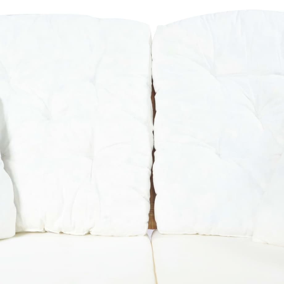 vidaXL 2-osobowa sofa, jasnobrązowa, rattanowa