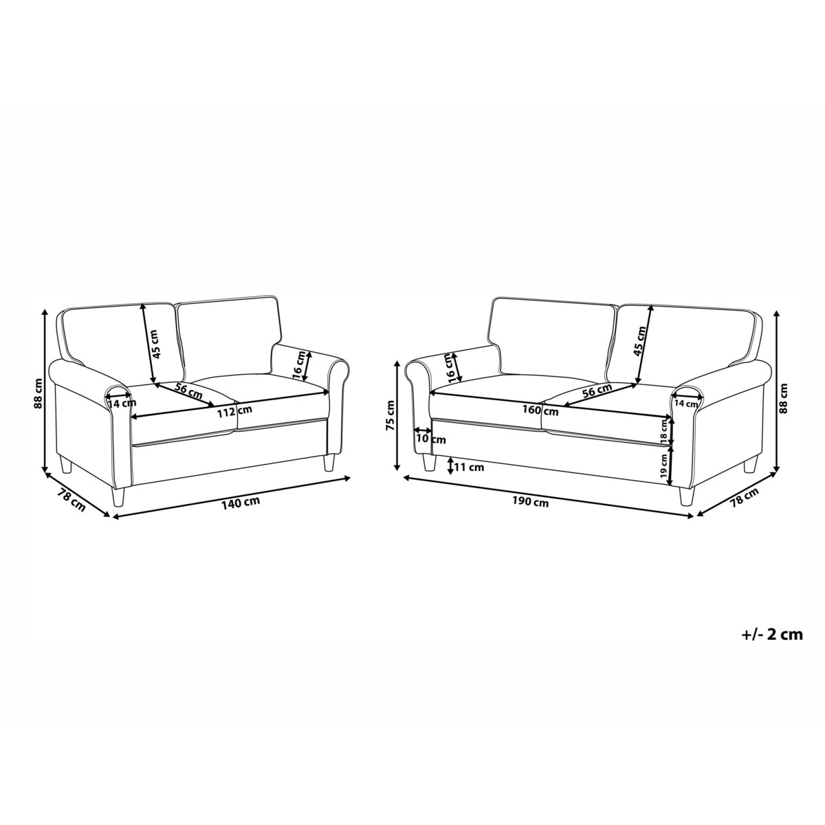 Komplet wypoczynkowy RONNEBY Jasnobrązowy dla 5 osób