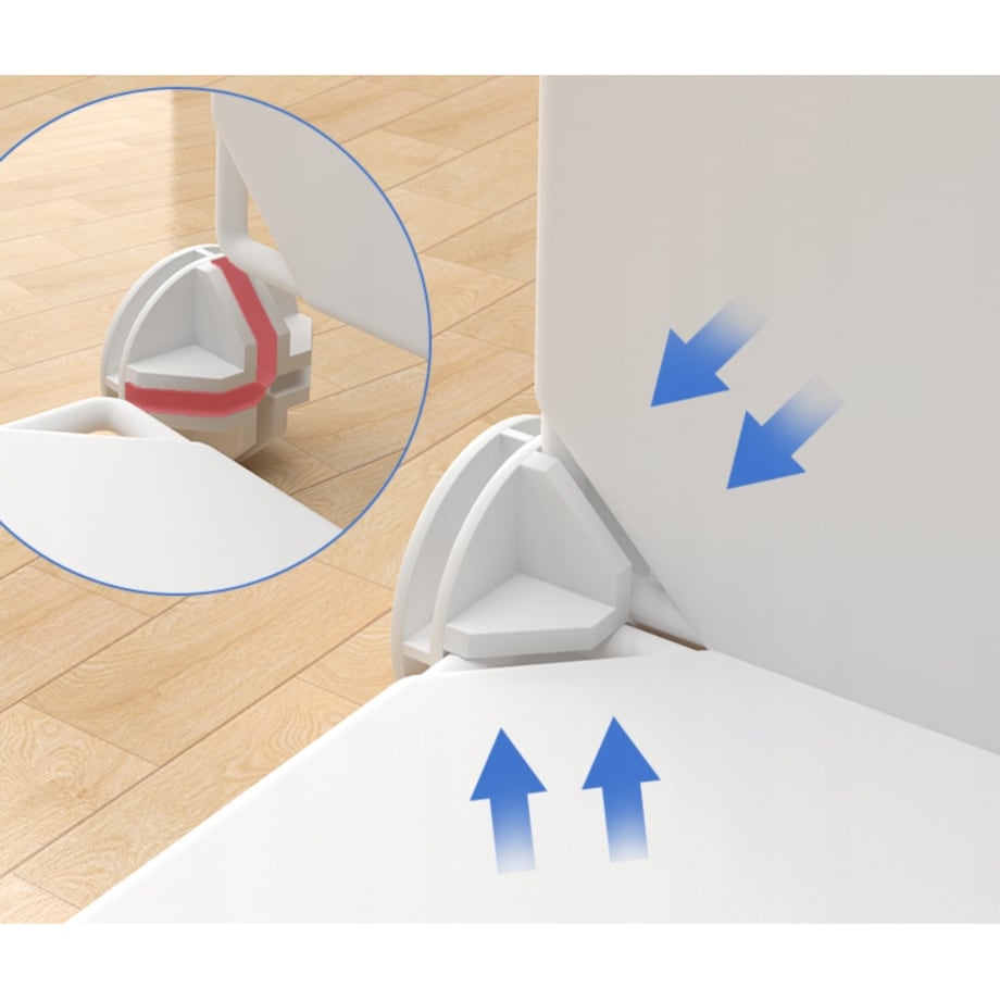 Szafa modułowa geometric biała garderoba regał półki