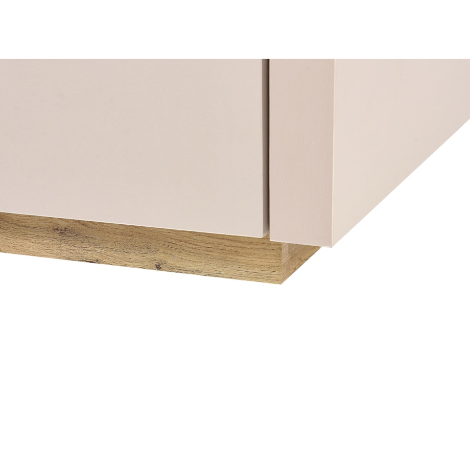 Szafka RTV jasne drewno z beżowym ANTONIO