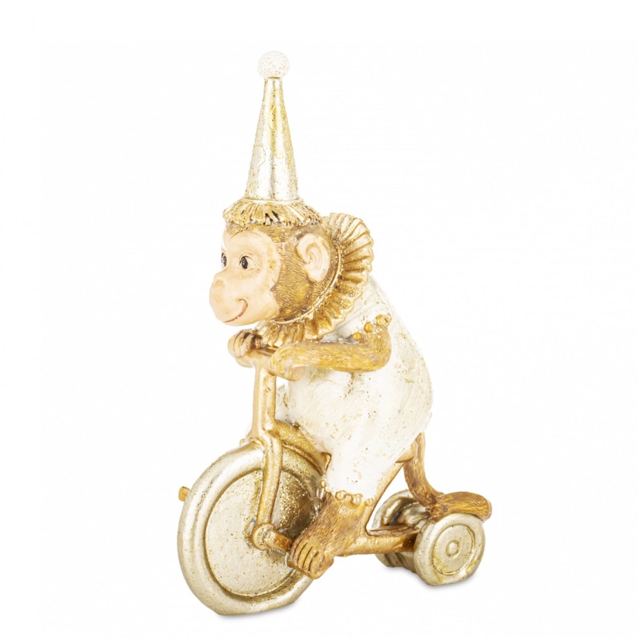 Dekoracja - figurka małpki 14x9x4 cm SCIMMIA na rowerku
