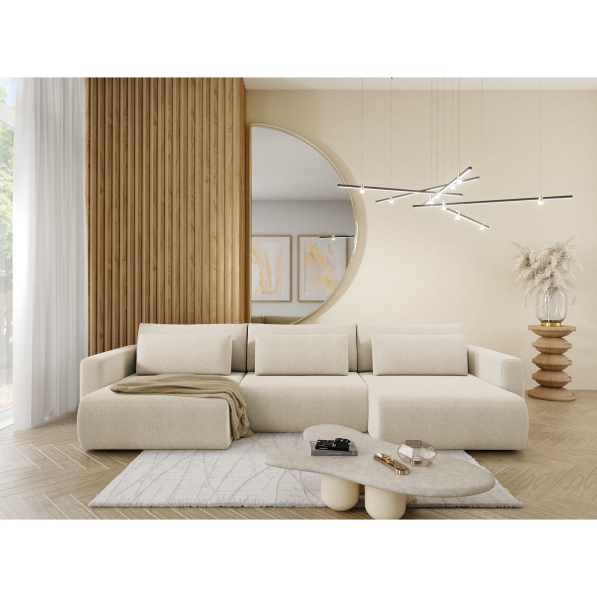 Narożnik WELLY U z funkcją spania Kolor: Curio 09