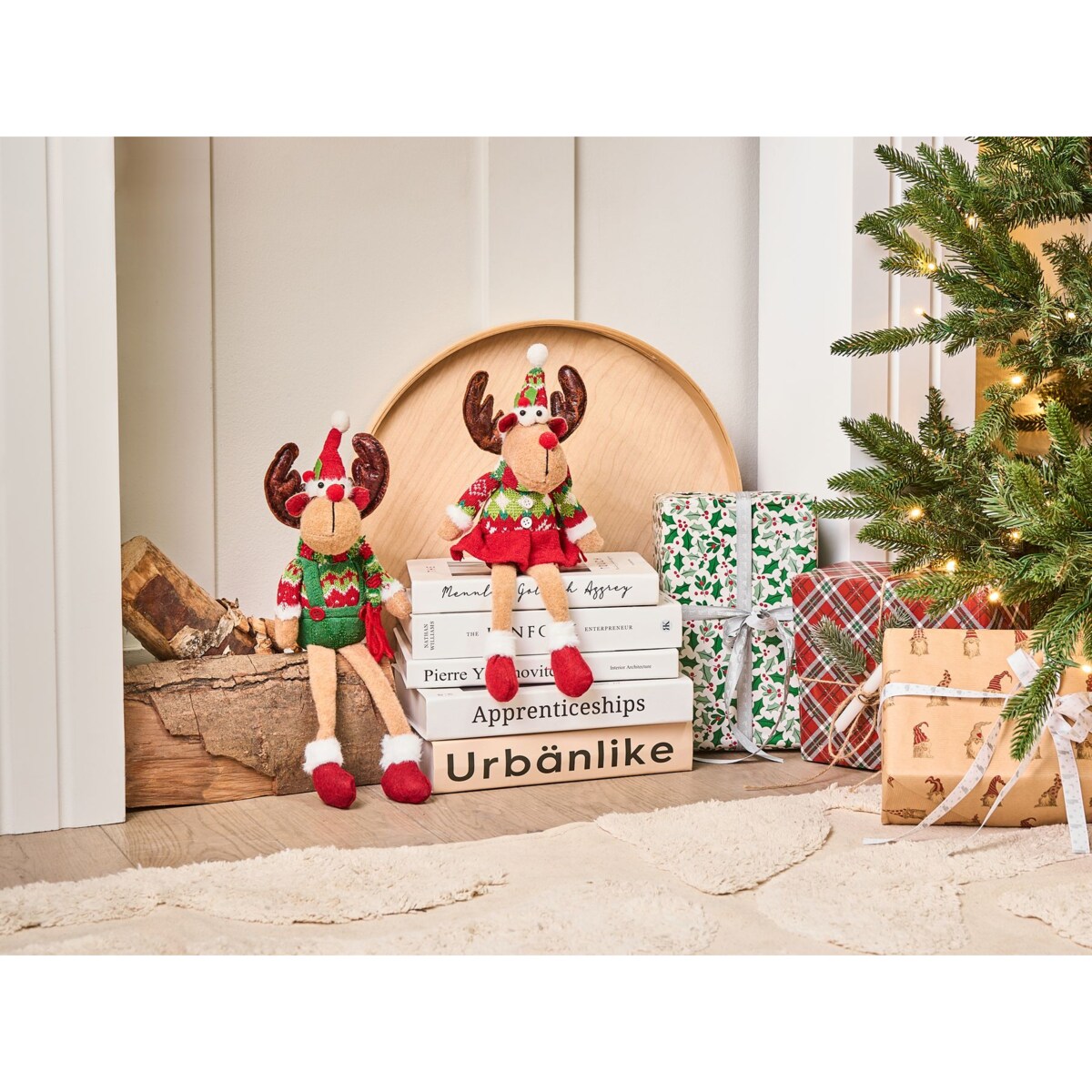 Zestaw 2 dekoracji świątecznych VATNDALSVATNET Renifer 38 cm Kolorowy