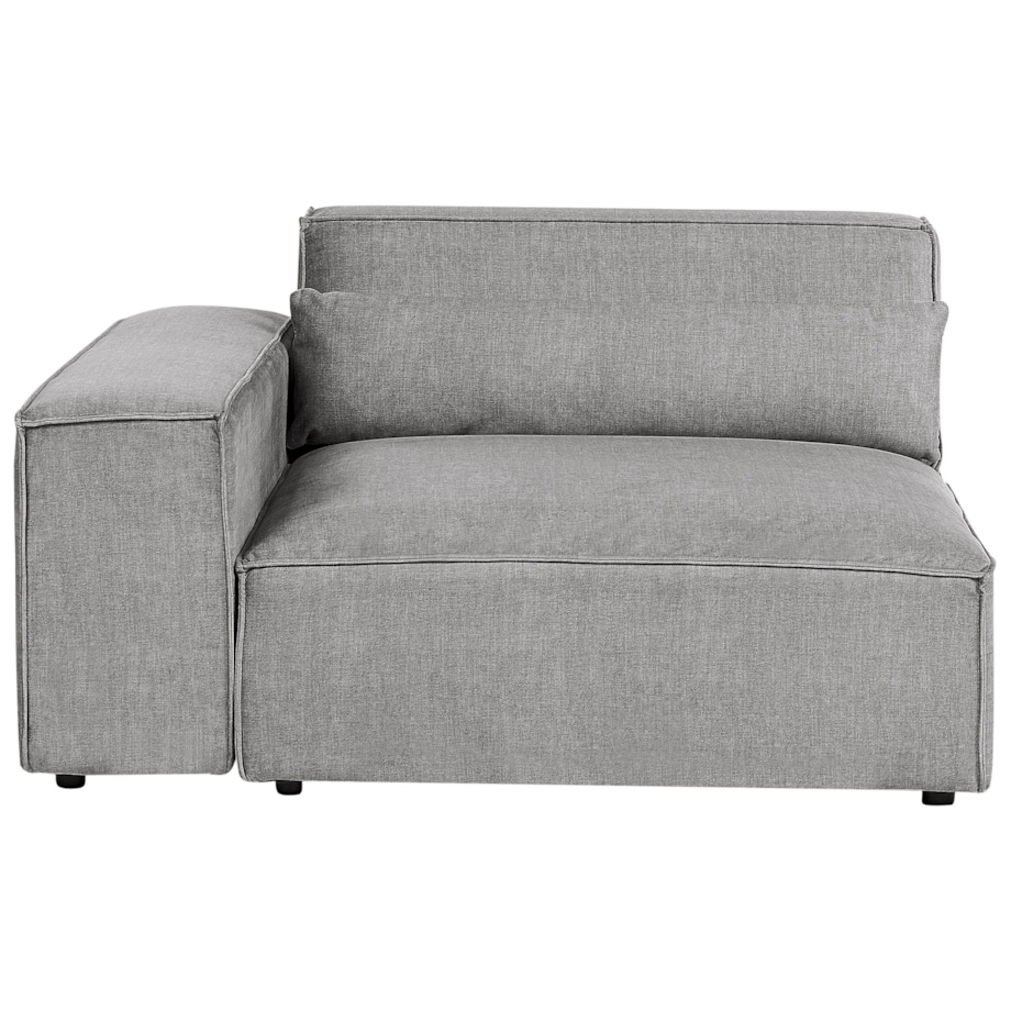Sofa modułowa 2-osobowa z otomaną szara HELLNAR