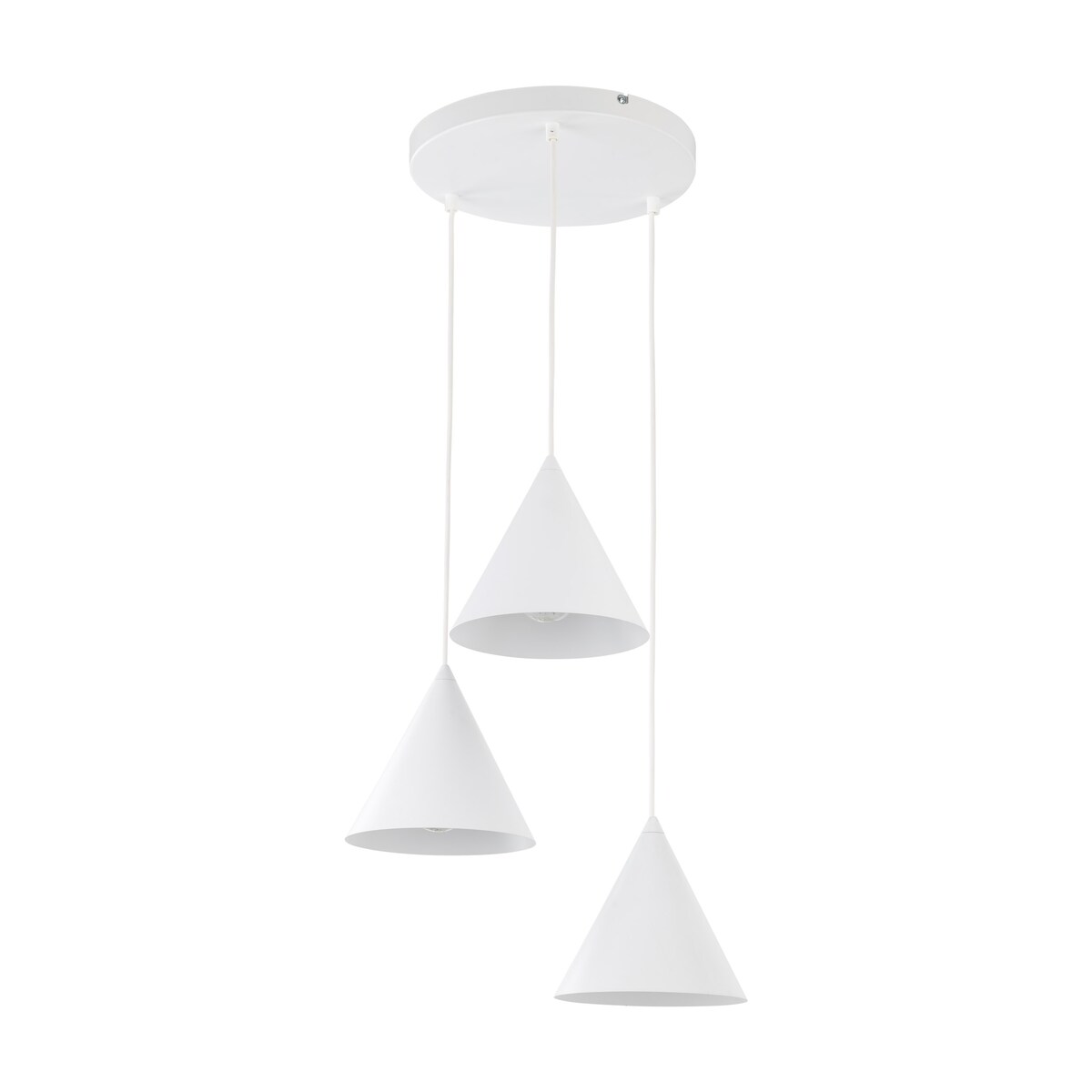 Lampa wisząca TK Lighting CONO WHITE 10012 biała 3xE27 regulowana wysokość 140 cm metalowa