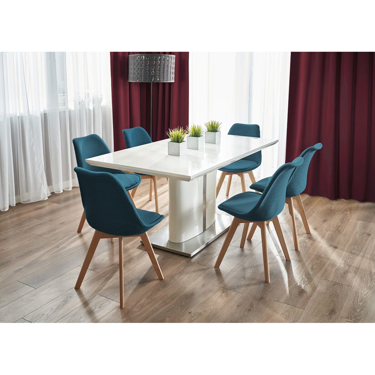 Krzesło tapicerowane materiałowe ALTA marine