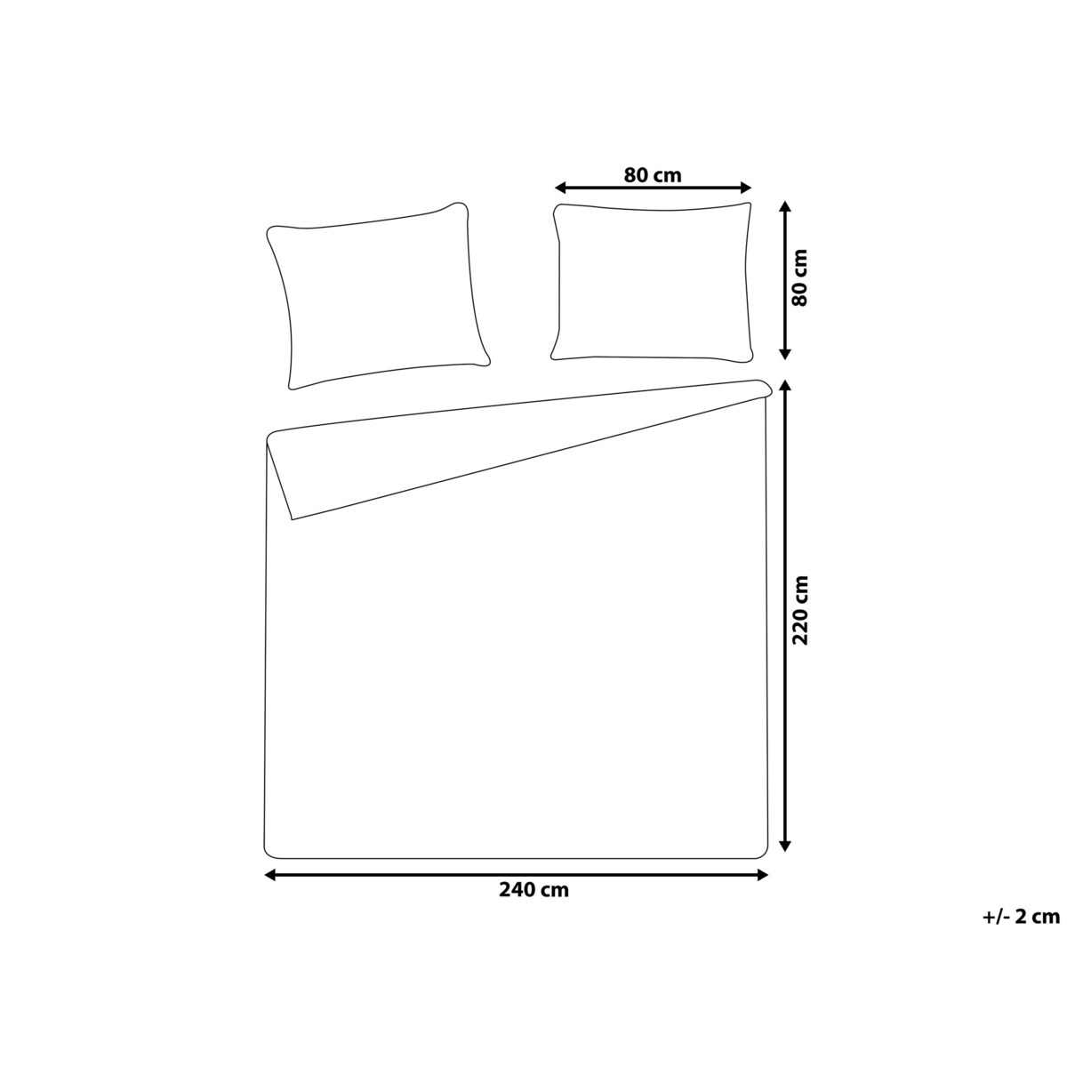 Komplet pościeli bawełnianej satynowej w paski 240 x 220 cm szary AVONDALE