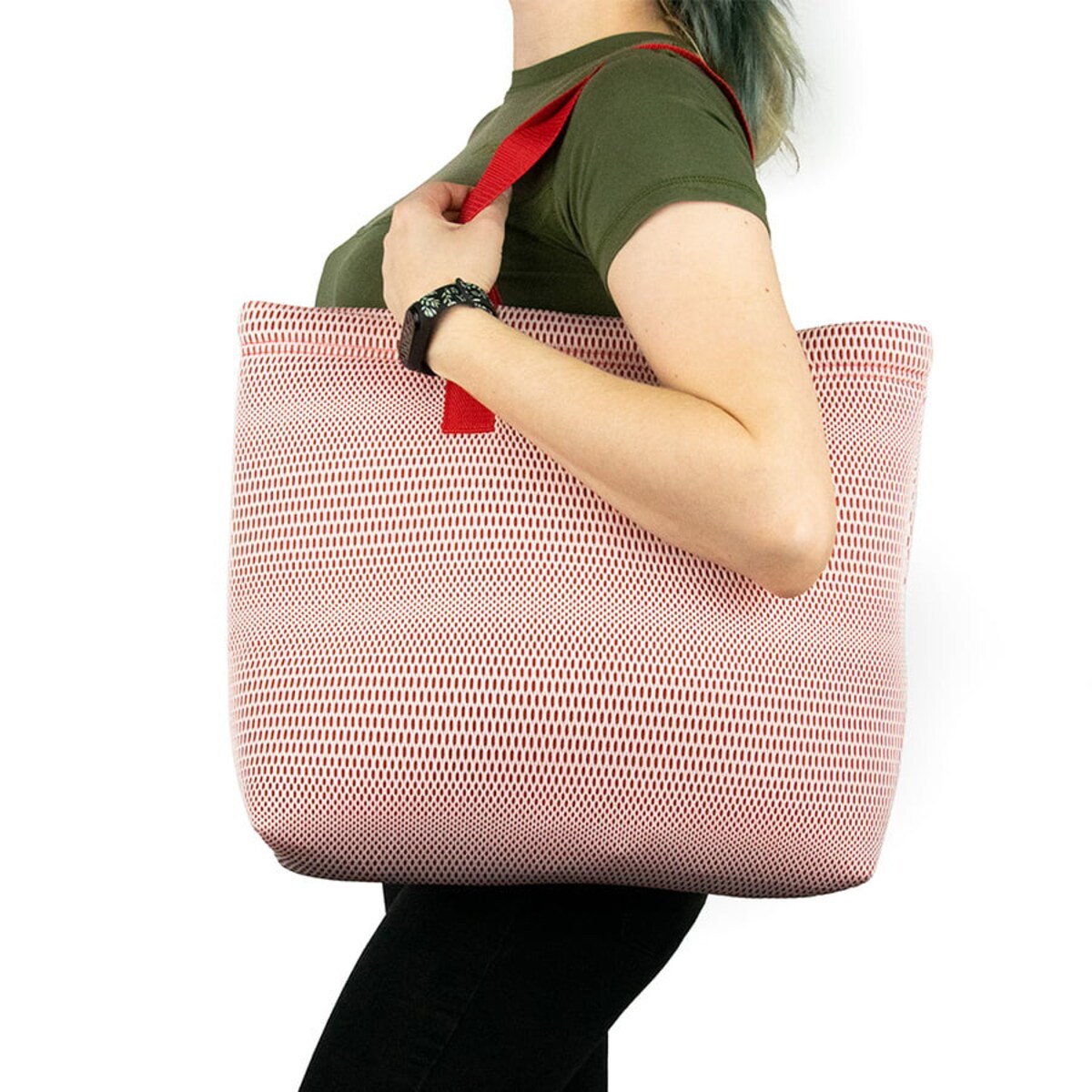 Torba plażowa czerwona 45x 36 cm