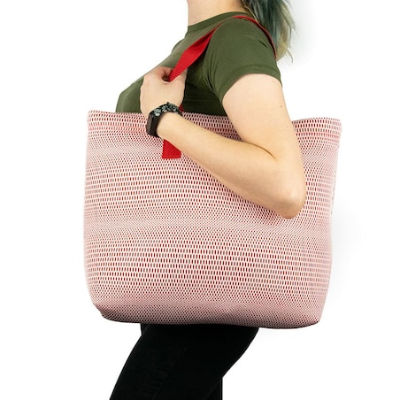 Torba plażowa czerwona 45x 36 cm