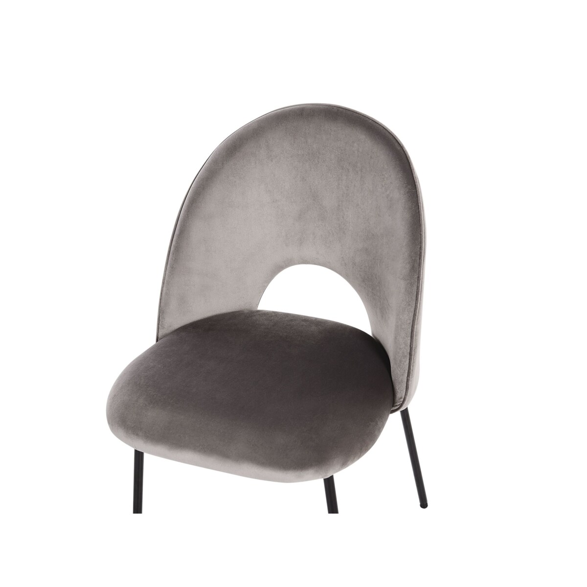 Zestaw 2 krzeseł do jadalni welurowy szary COVELO