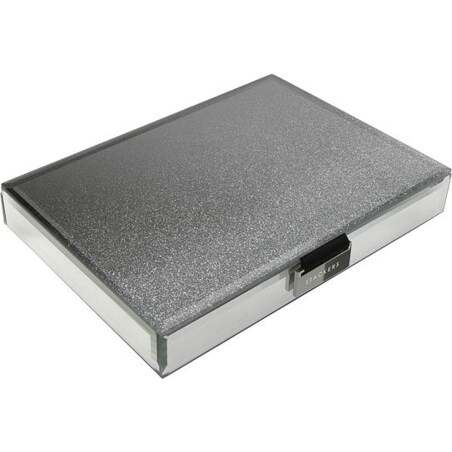 Szkatułka na biżuterię Stackers Glitter classic grafitowa z pokrywką