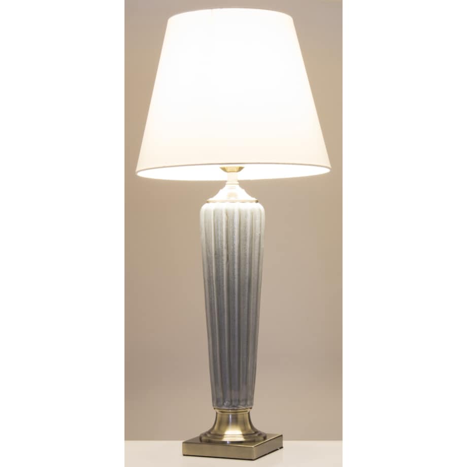 Lampa ceramiczna 86x38x38 cm beżowa DIGOMINA