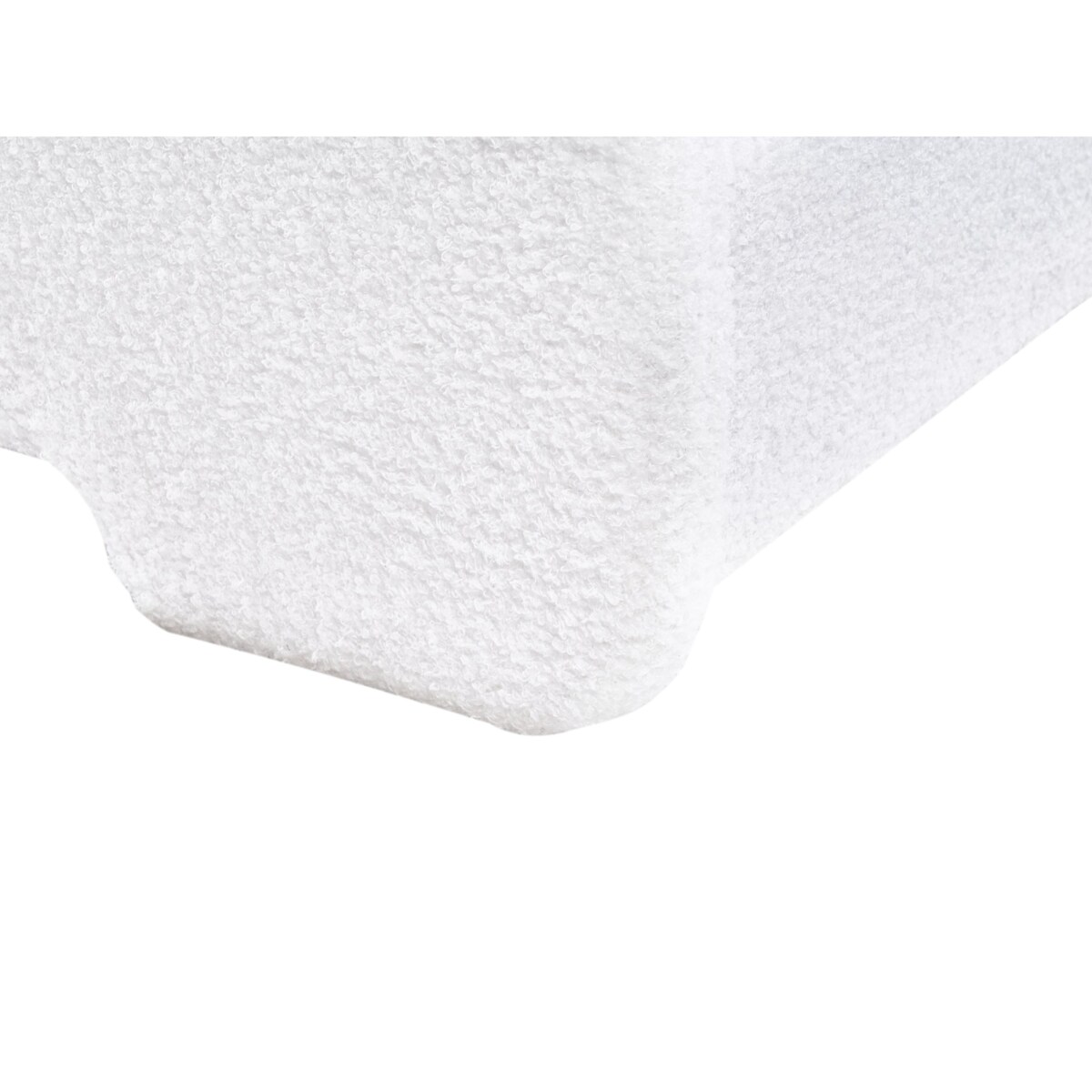 Łóżko Boucle PERROS 90 x 200 cm Złamana biel