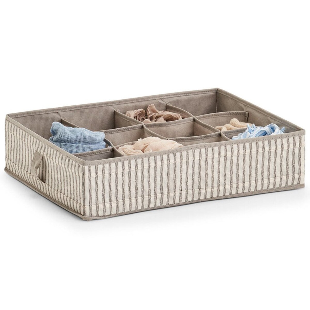 Organizer z 12 przegródkami do szuflady, tekstylny pojemnik do przechowywania - ZELLER